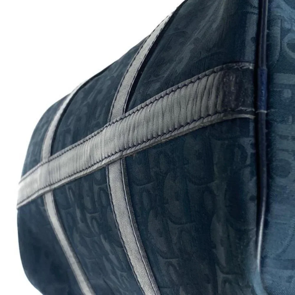 Dior Blue Oblique Monogram Boston Navy Duffle